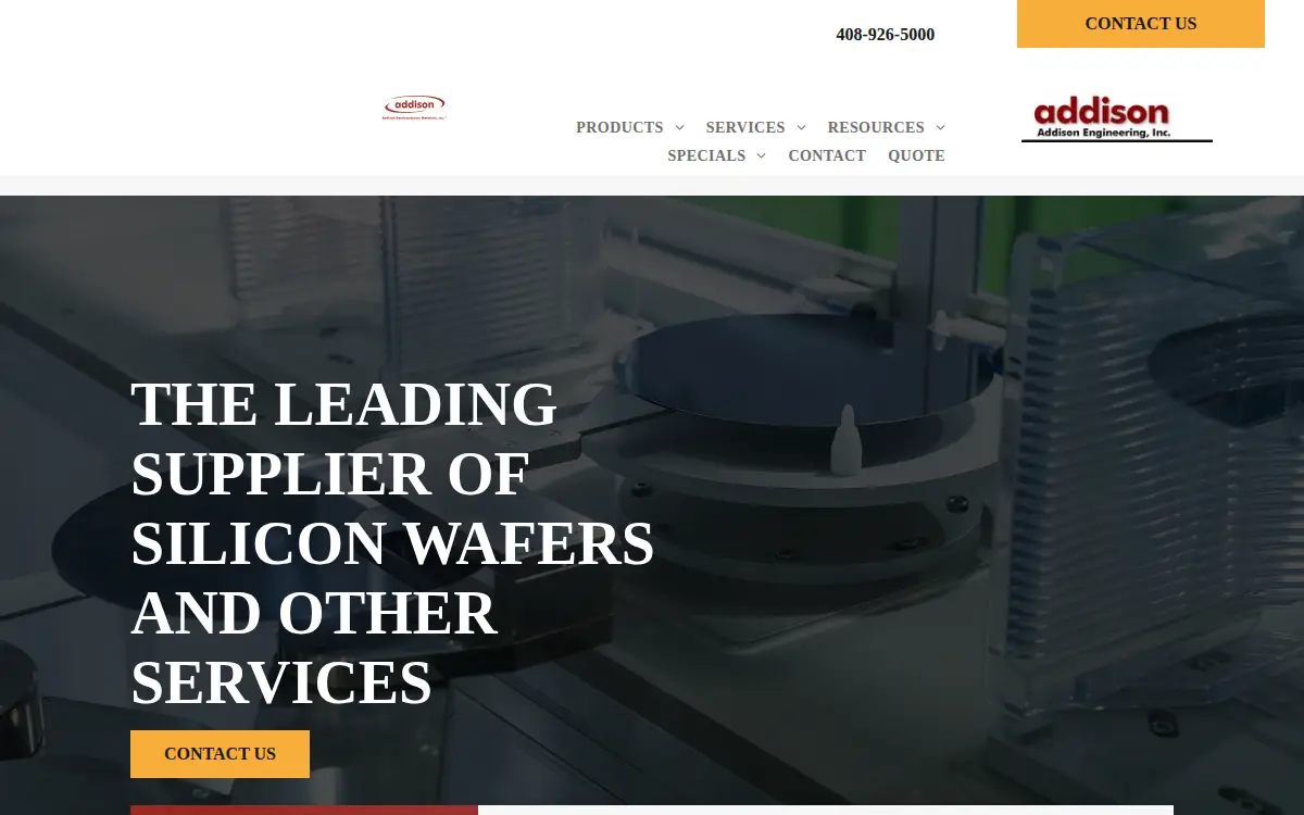 Homepage of Addison Semiconductor Materials, INC.