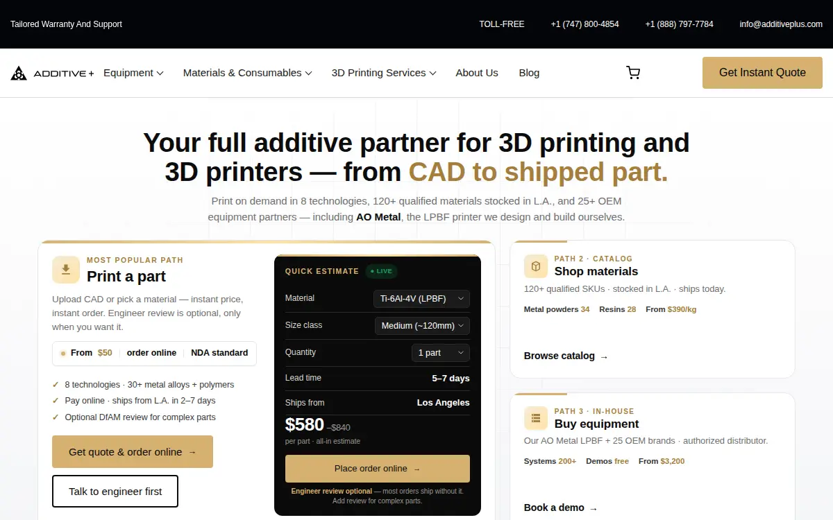 Homepage of A Plus Industrial LLC