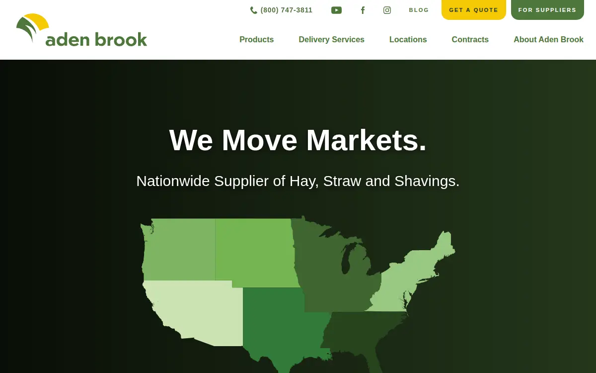 Homepage of Aden Brook Trading CORP.