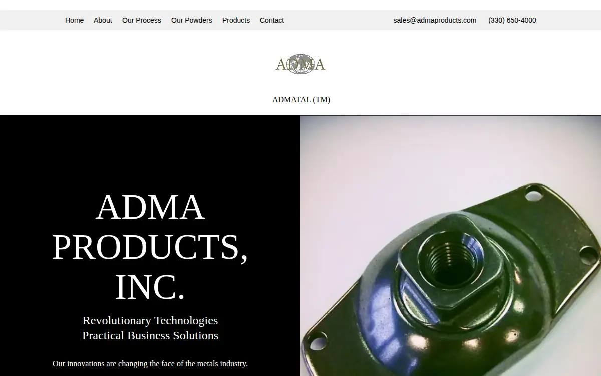 Homepage of Advance Materials Products, INC