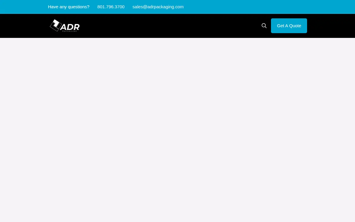 Homepage of Adr Packaging, INC