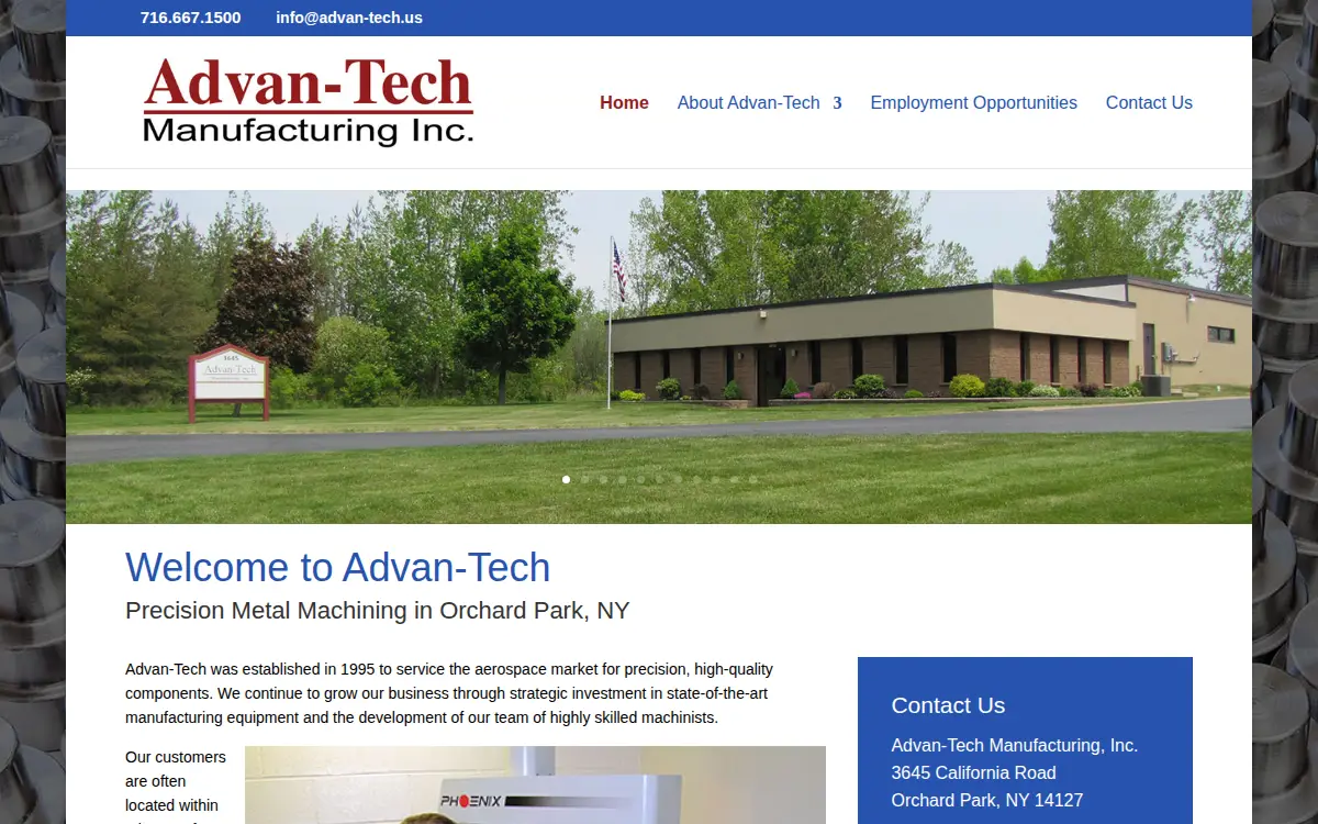 Homepage of Advan-tech Manufacturing, INC.