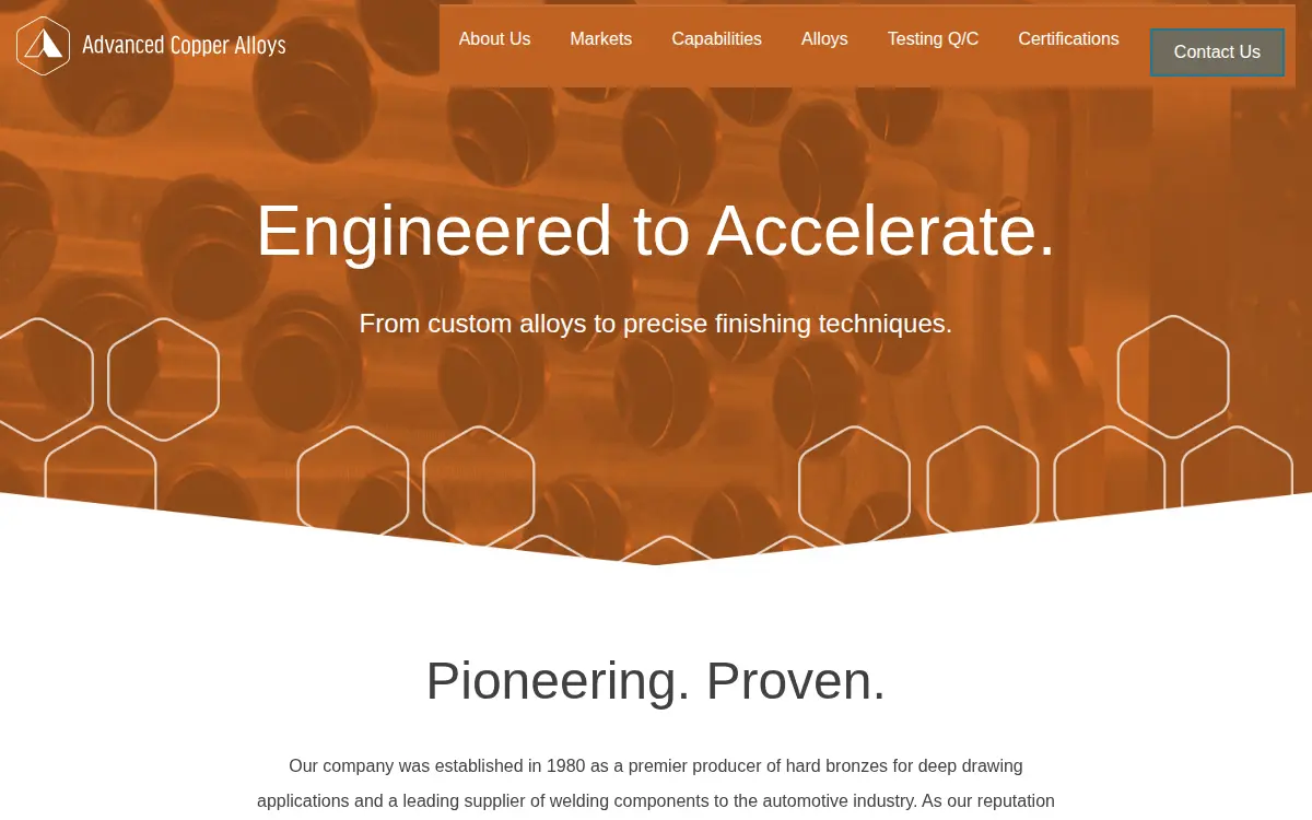 Homepage of Albaksan Advanced Copper Alloys LLC