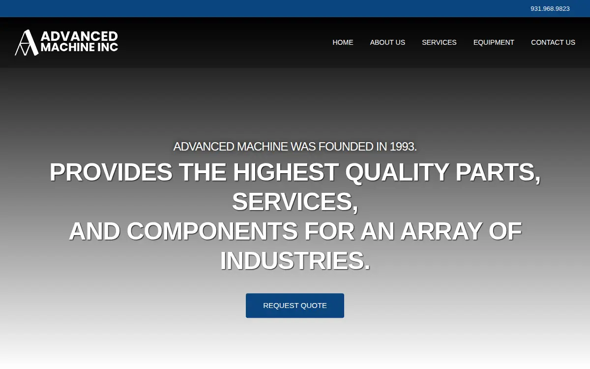Homepage of Advanced Machine INC