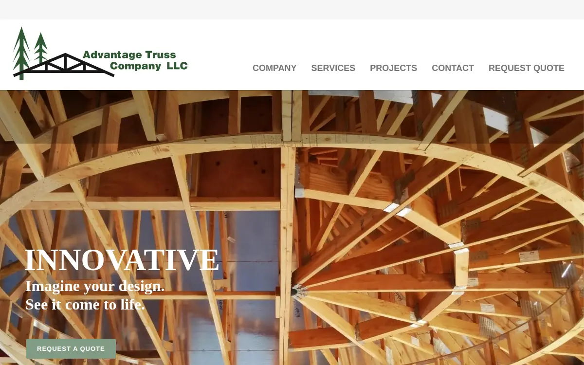 Homepage of Advantage Truss Co, LLC