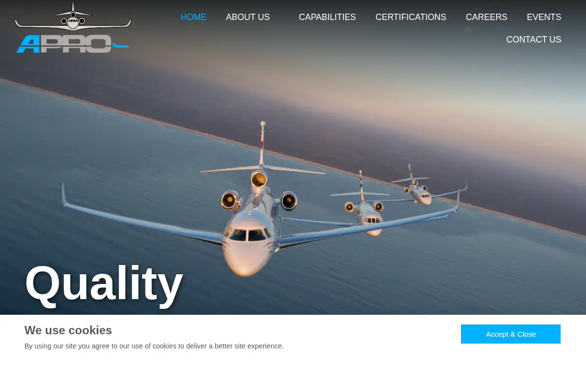 Homepage of Aero Precision & Repair Overhaul CO INC