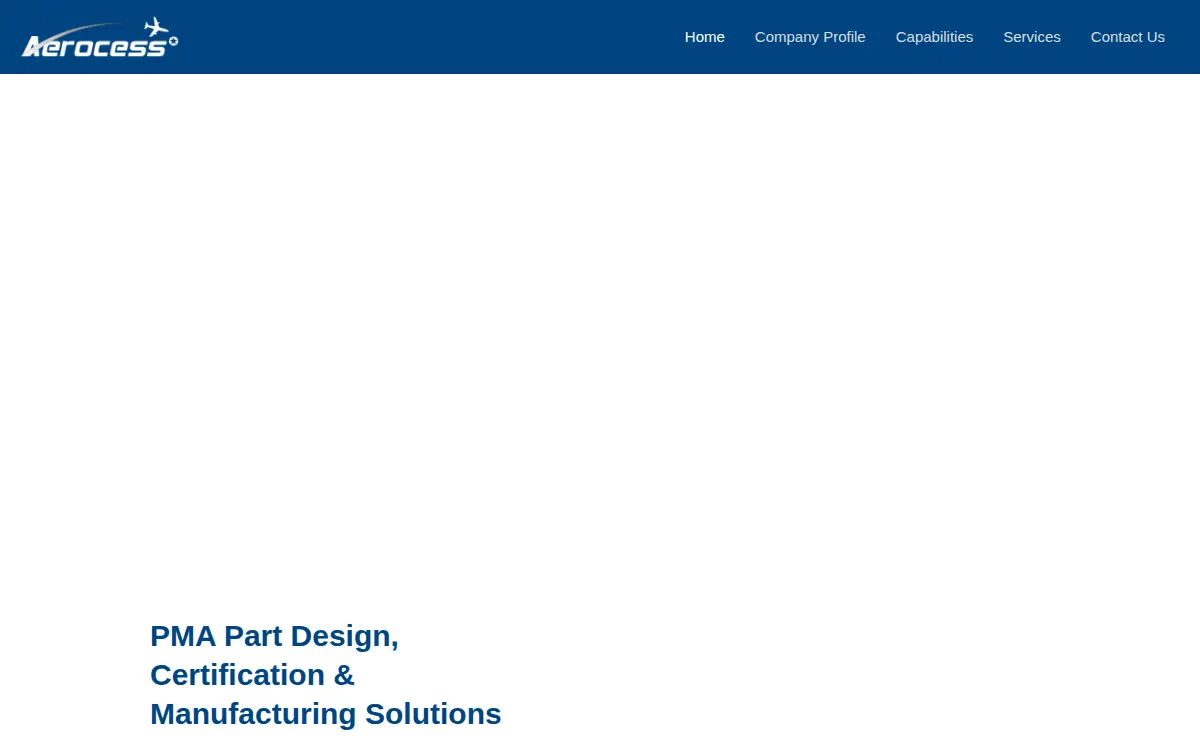 Homepage of Aerocess, INC.