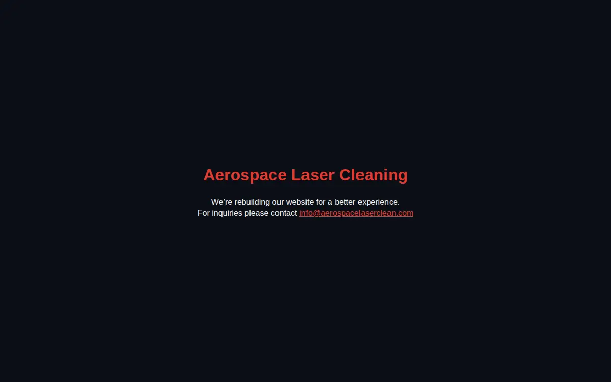 Homepage of Aerospace Laser Cleaning LLC