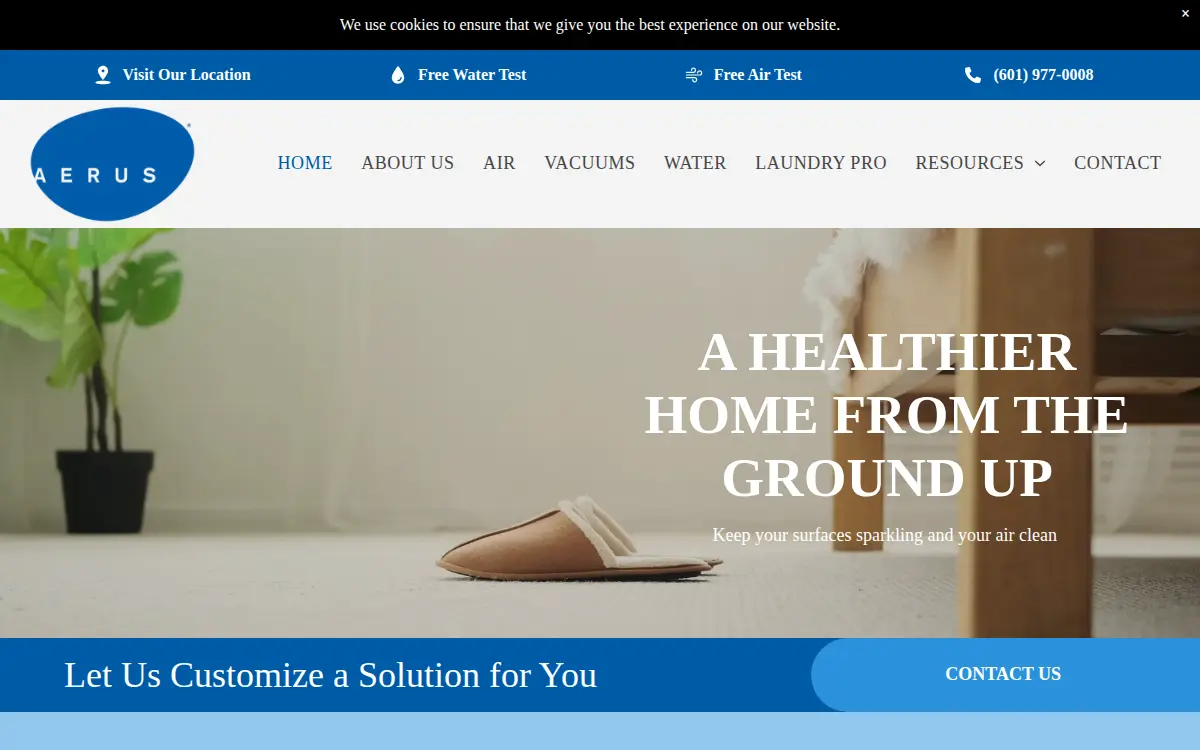 Homepage of Hubbard's Vacuum Sales and Services INC.