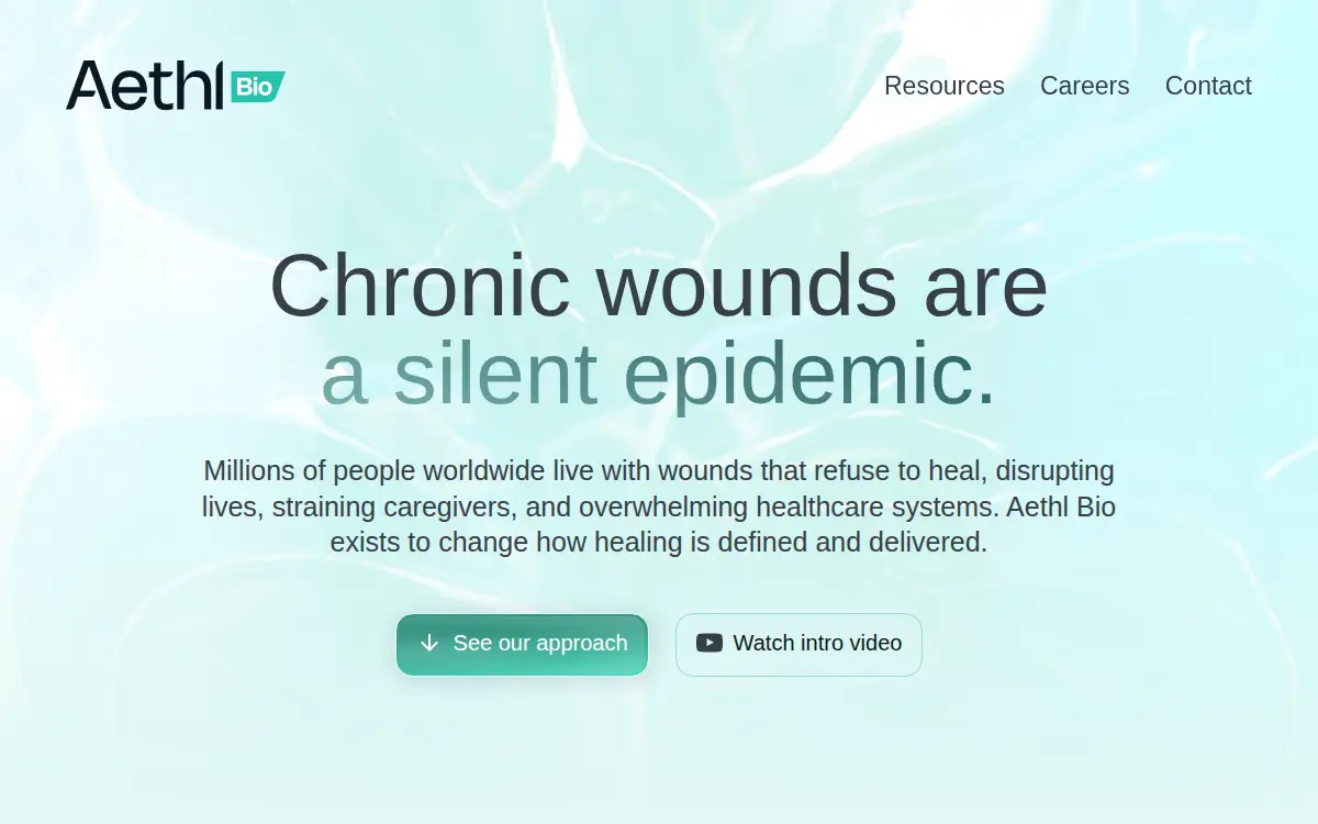 Homepage of Aethl Bio, INC.