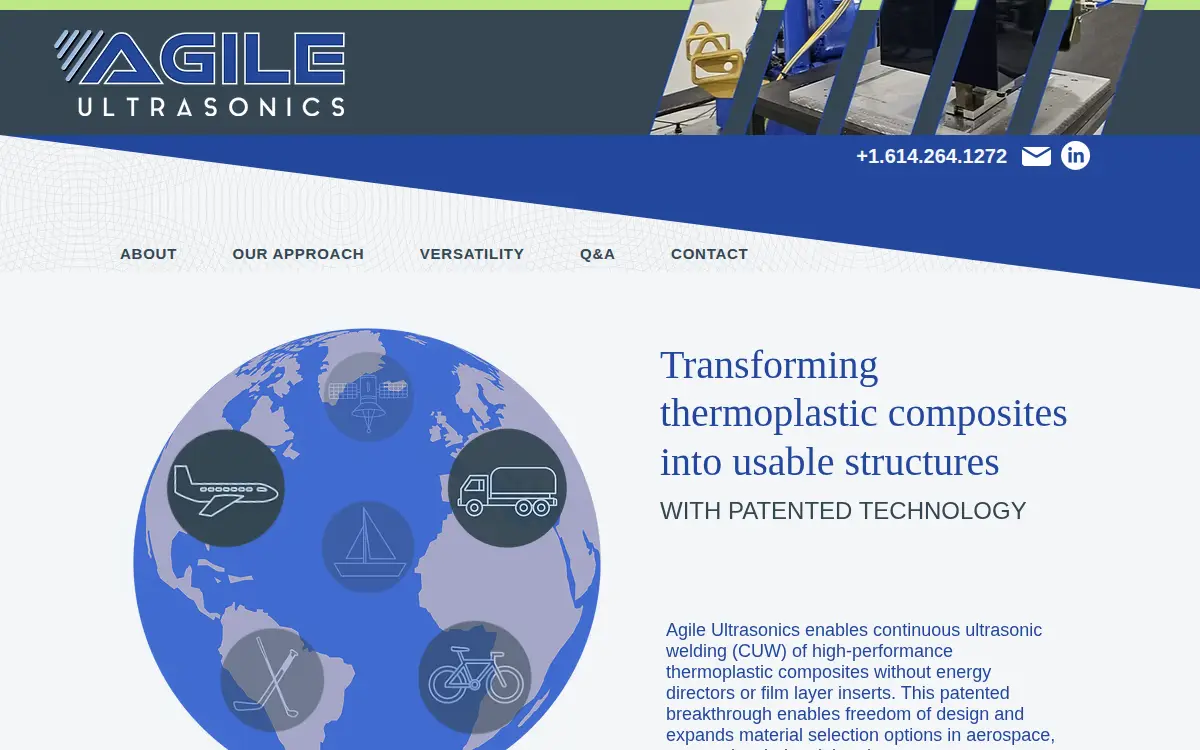 Homepage of Agile Ultrasonics CORP