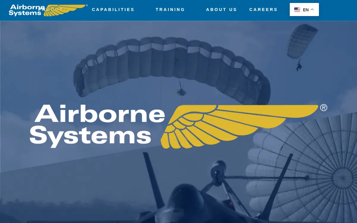 Homepage of Airborne Systems North America of Nj INC.