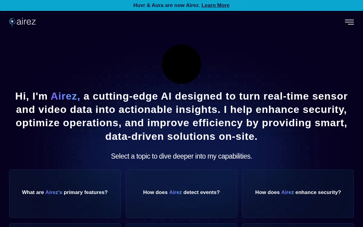 Homepage of Huvr INC