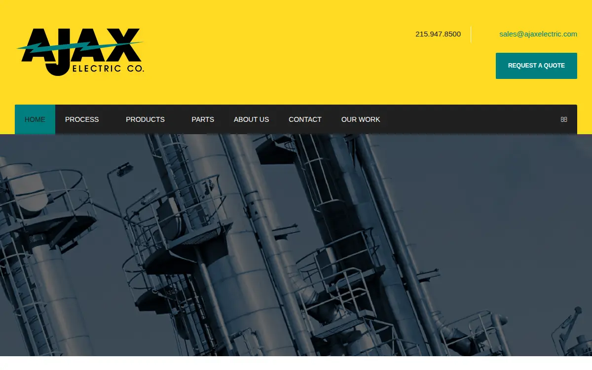 Homepage of Ajax Electric CO