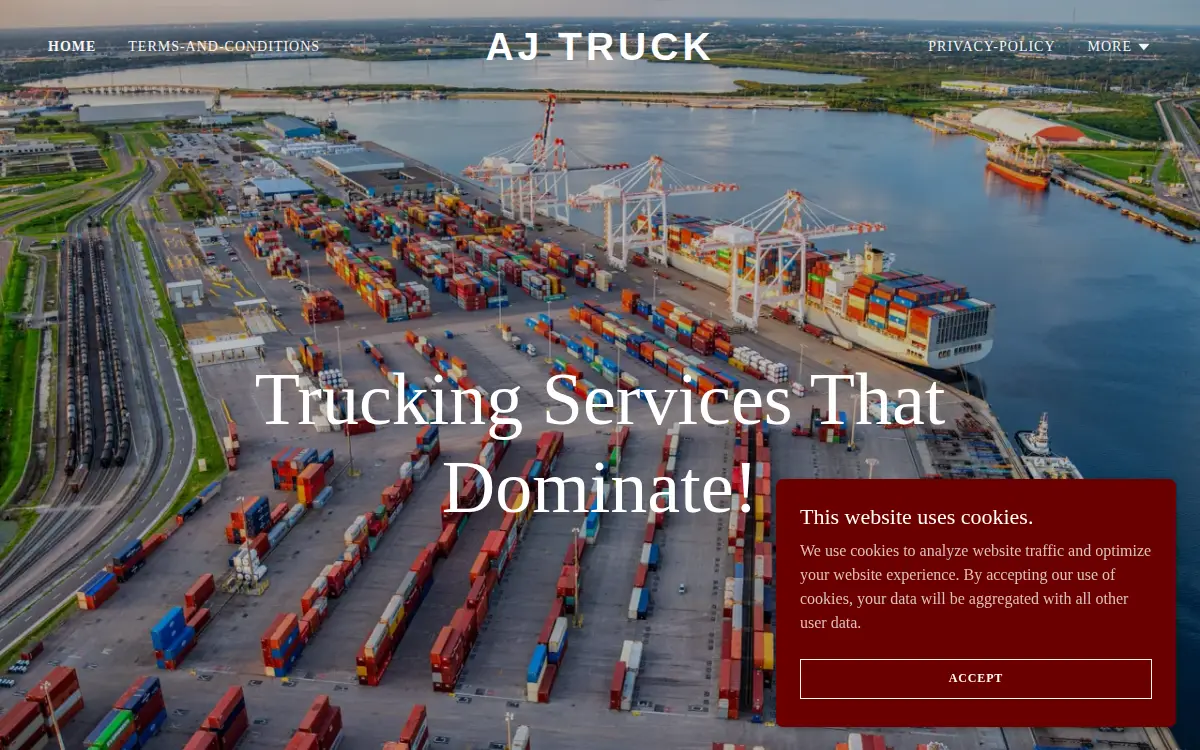 Homepage of A-j Truck, LLC