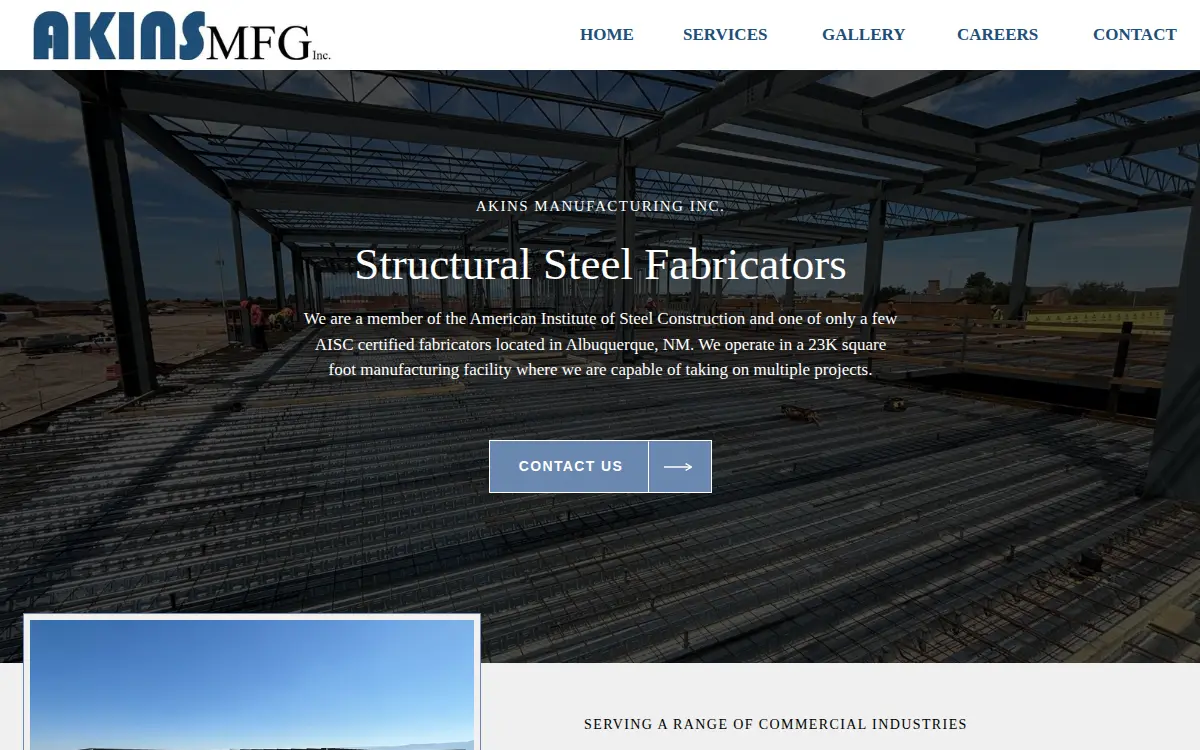 Homepage of Akins Manufacturing, INC.