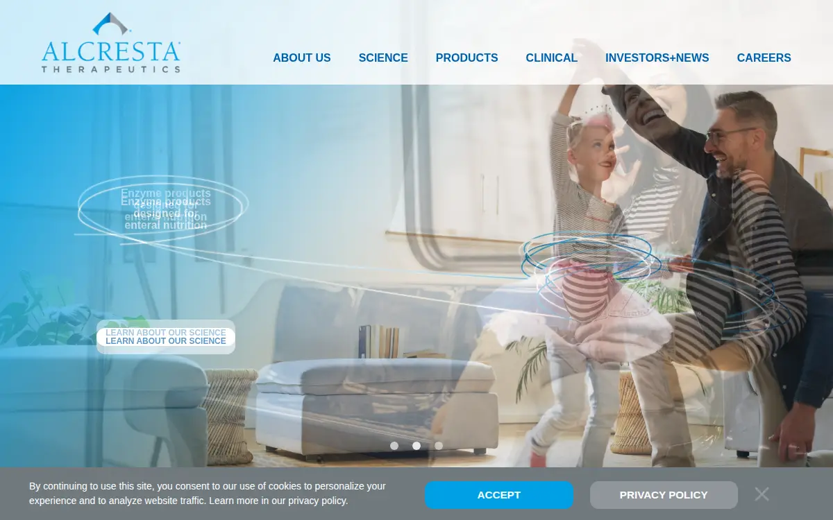 Homepage of Alcresta Therapeutics, INC