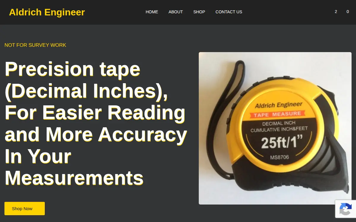 Homepage of Aldrich Engineer LLC