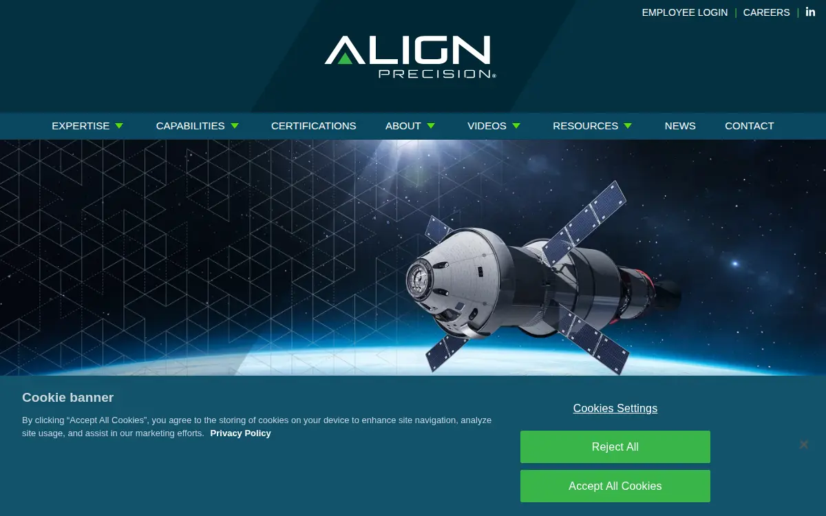 Homepage of Align Precision - Cedar City, LLC