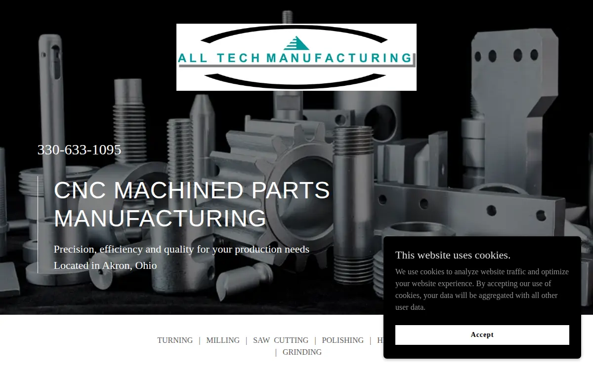 Homepage of All-tech Manufacturing LTD