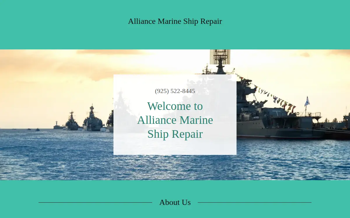 Homepage of Alliance Marine