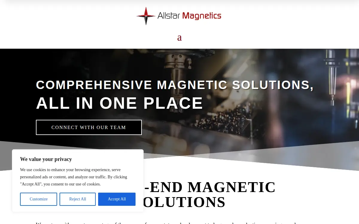 Homepage of Allstar Magnetics, LLC