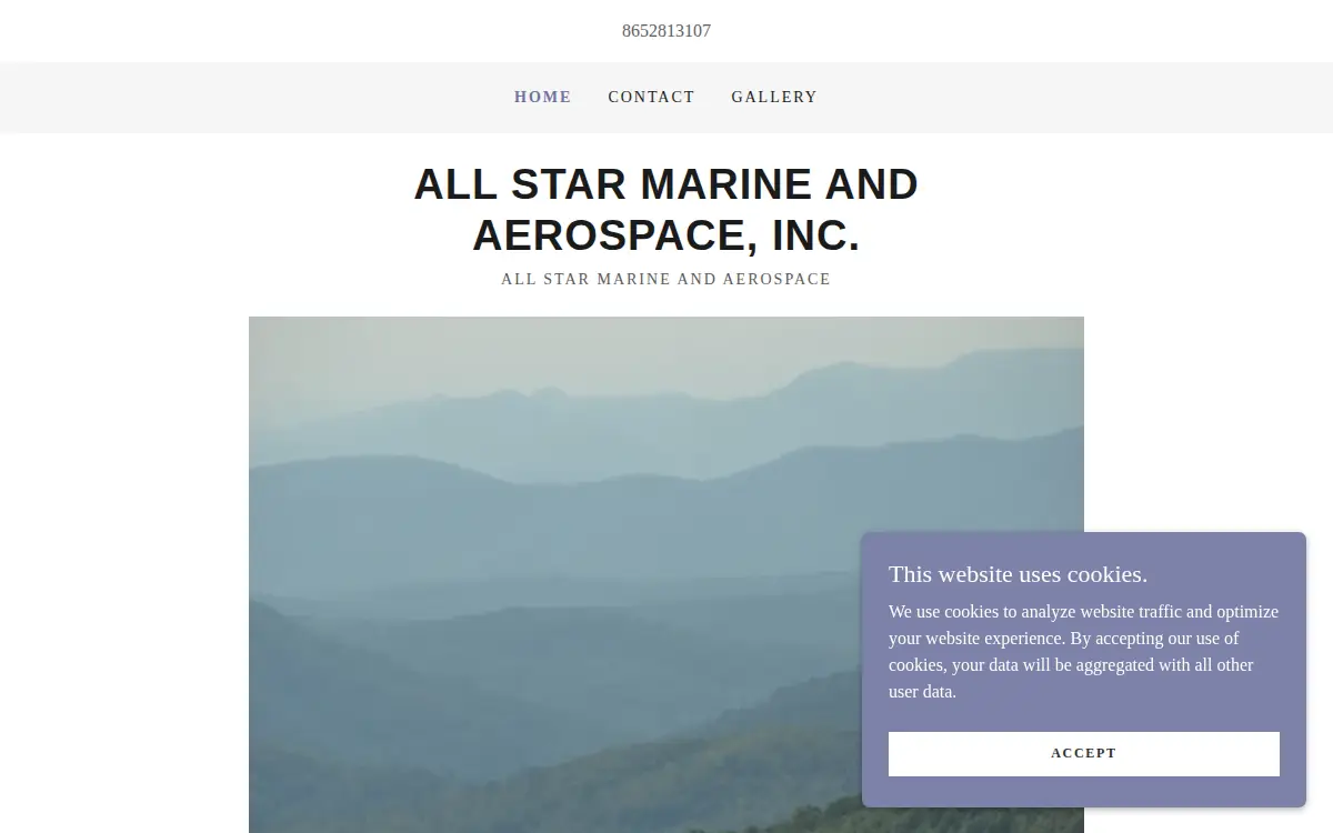 Homepage of All Star Marine and Aerospace, INC