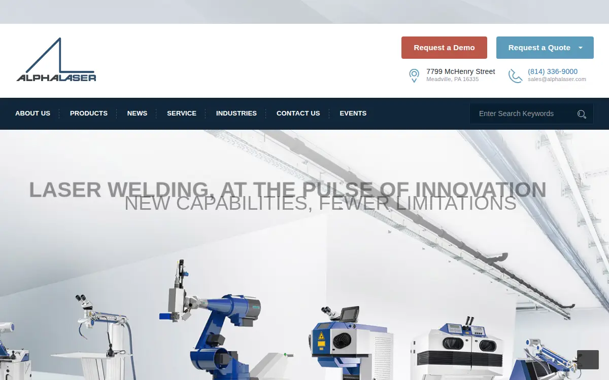 Homepage of Alpha Laser-us INC