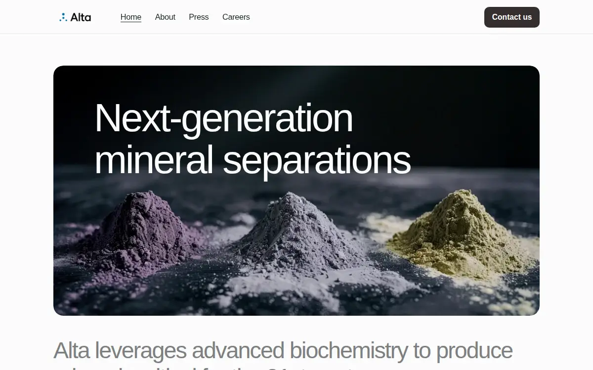 Homepage of Alta Resource Technologies, INC.