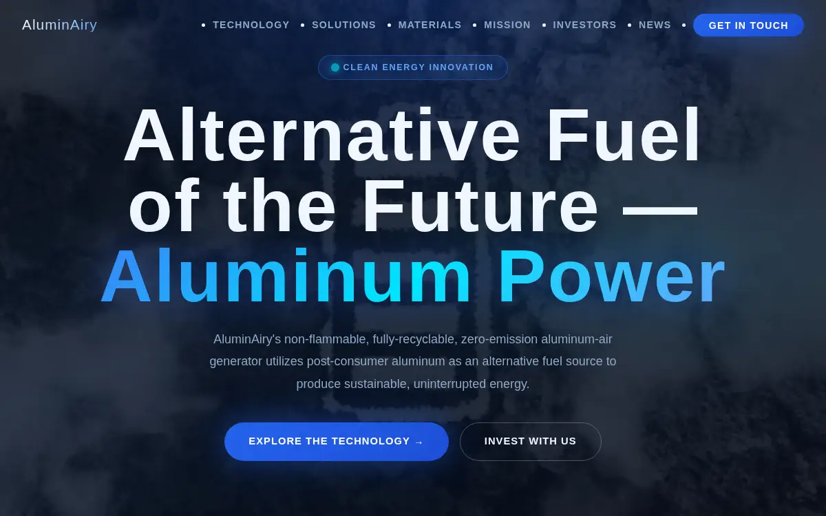 Homepage of Aluminairy LLC