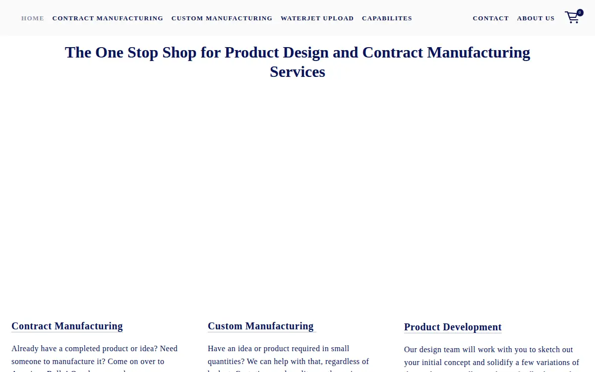 Homepage of American Bully Manufacturing LLC