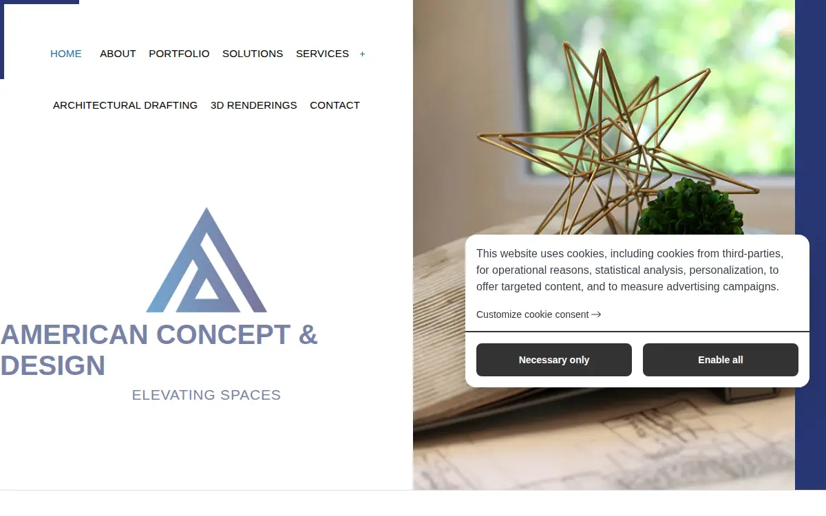 Homepage of American Concept & Design, LLC