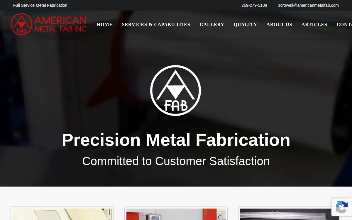 Homepage of American Metal Fab INC