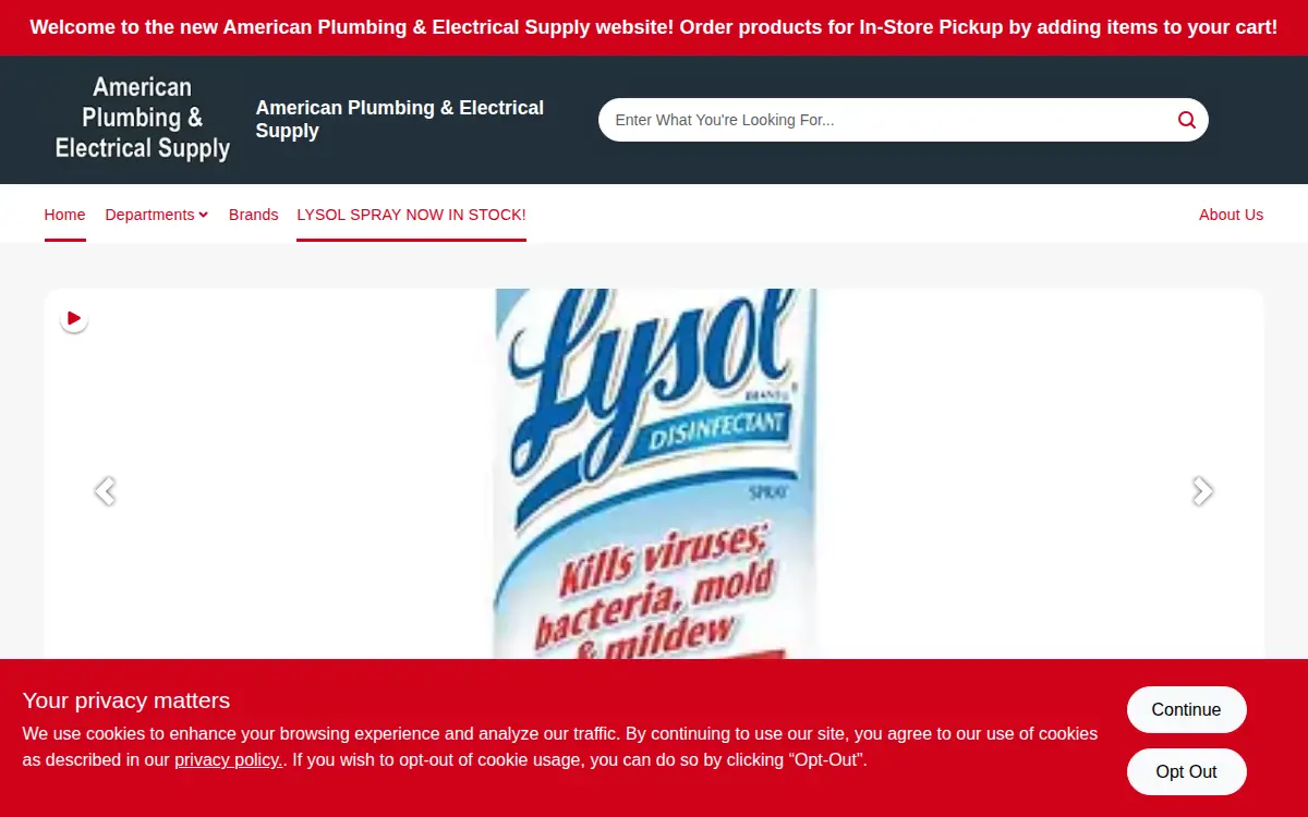 Homepage of American Plumbing Supply CO INC
