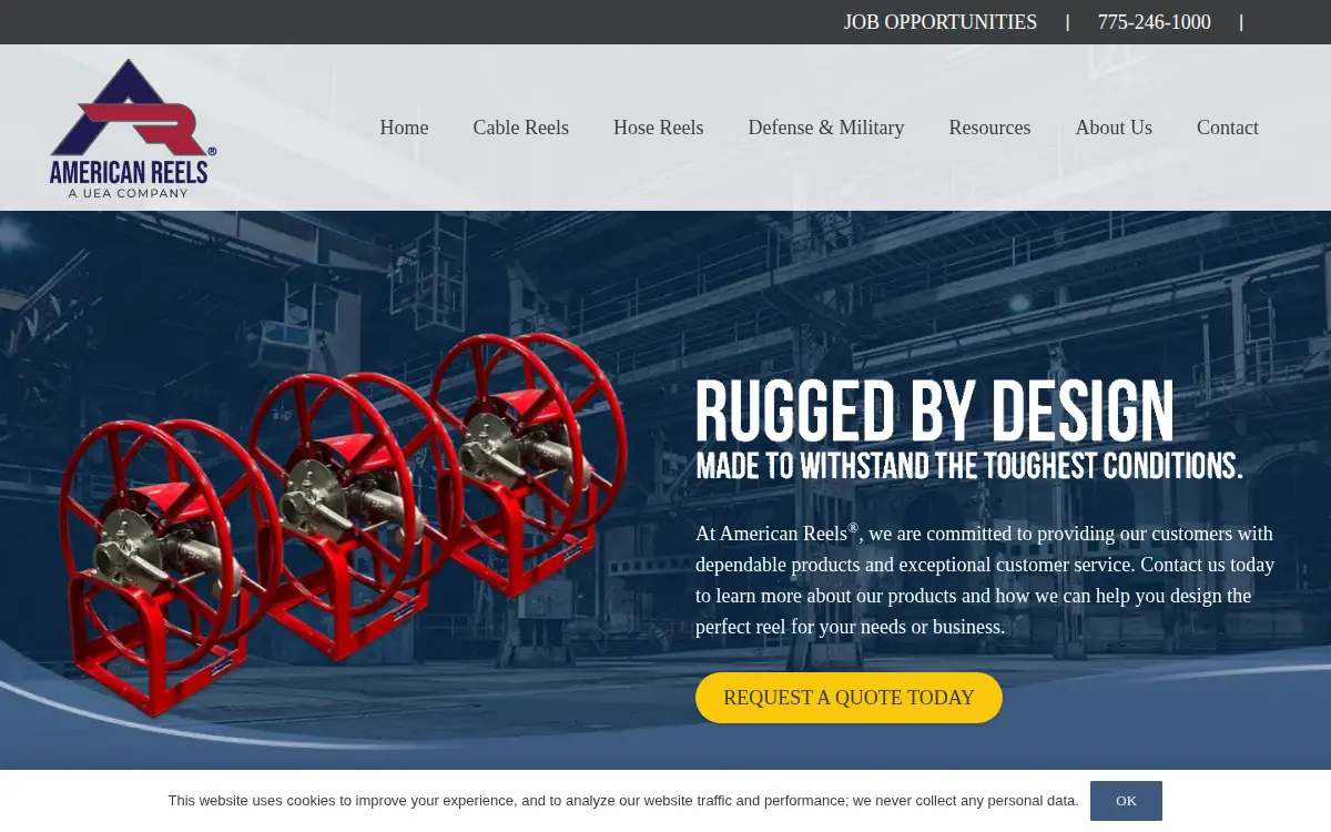 Homepage of United Equipment Accessories INC
