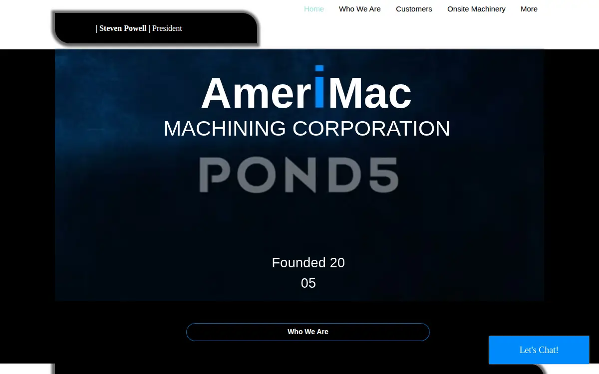 Homepage of Amerimac Machining CORP