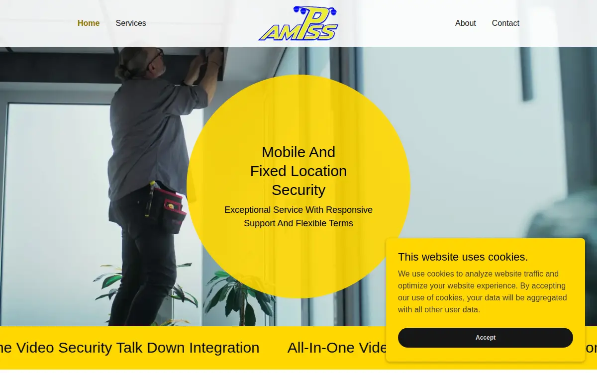 Homepage of Advanced Mobile Platform Security Solutions LLC