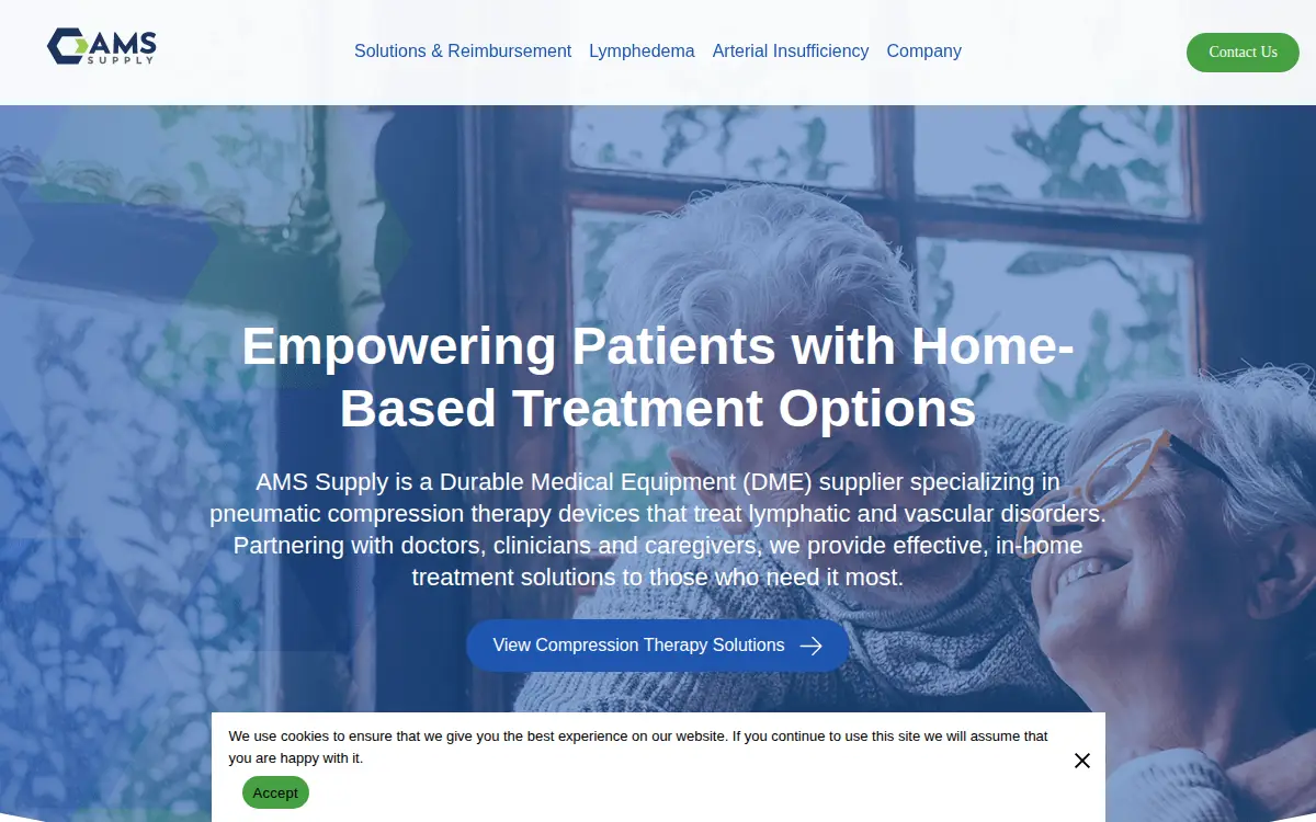 Homepage of Ams Supply LLC