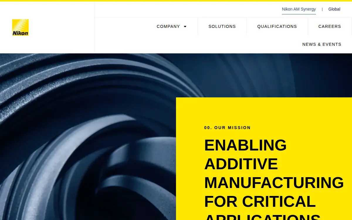 Homepage of Nikon Am Synergy INC.