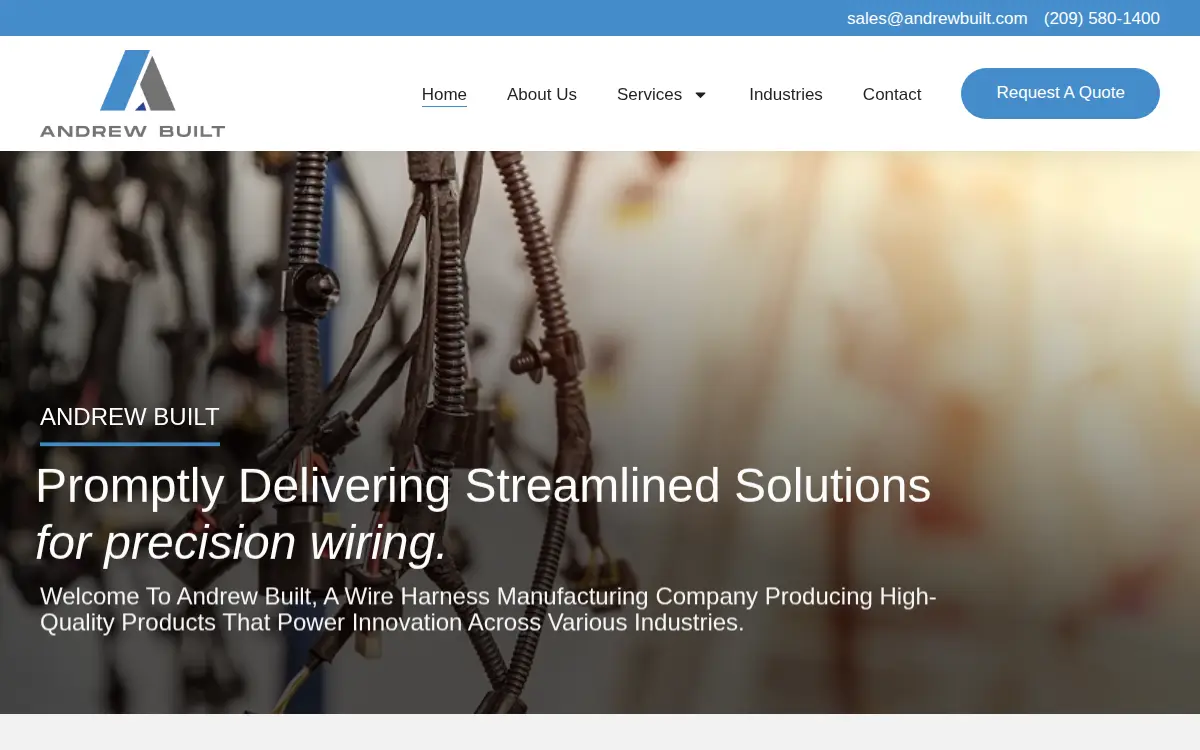 Homepage of Andrew Industries, LLC.