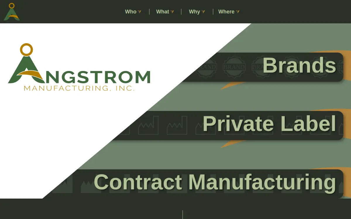 Homepage of Angstrom Manufacturing INC