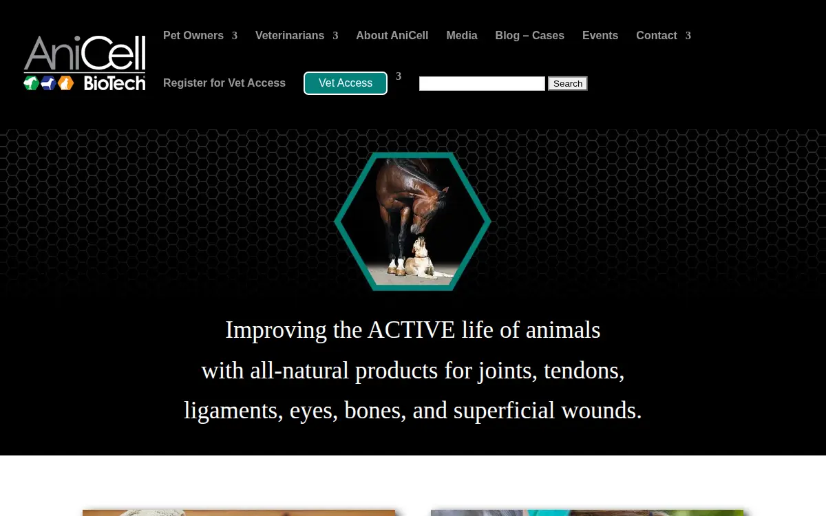 Homepage of Anicell Biotech LLC