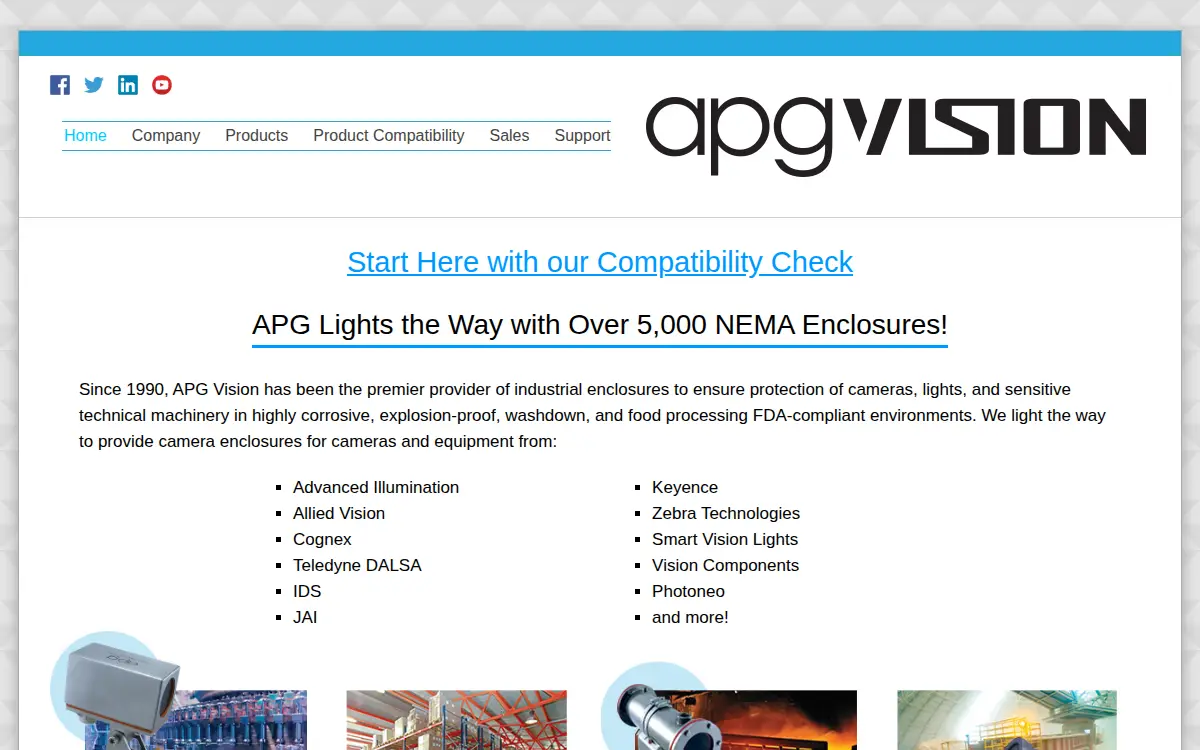 Homepage of Apg Vision LLC