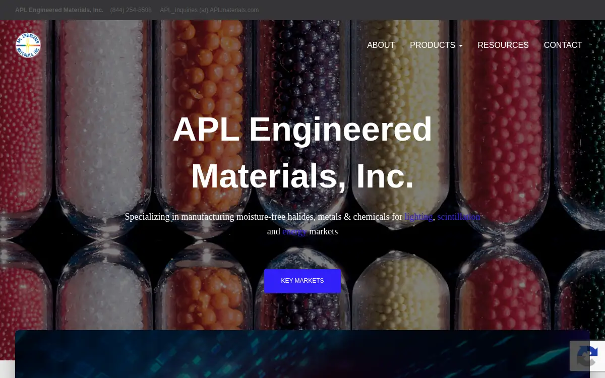 Homepage of Apl Engineered Materials, INC