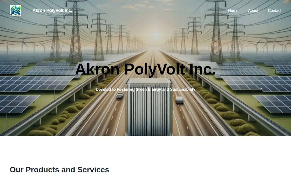 Homepage of Akron Polyvolt, INC.