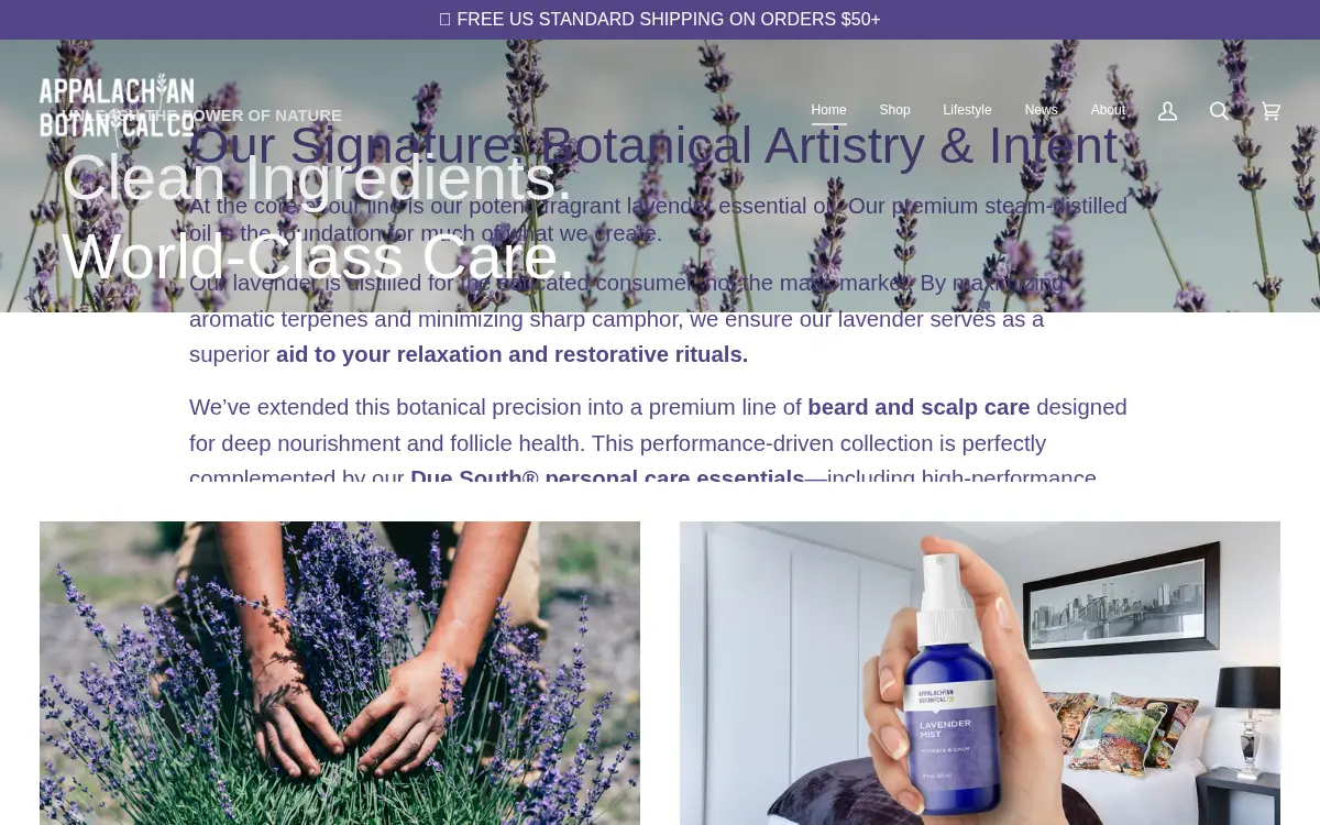 Homepage of Appalachian Botanical Company LLC