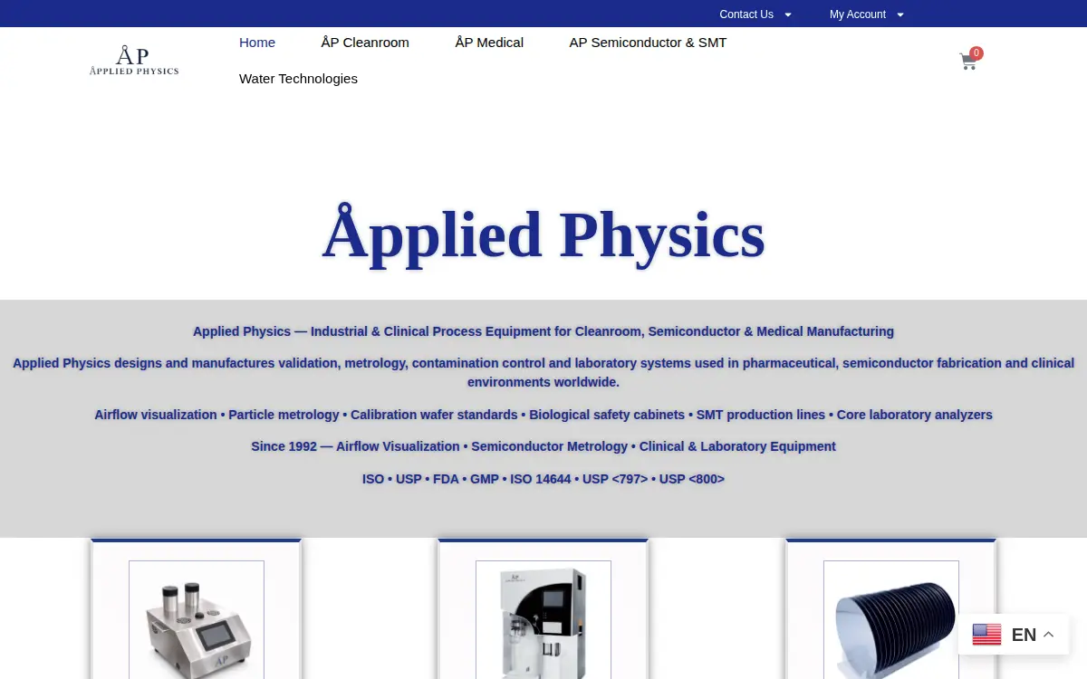 Homepage of Applied Physics INC