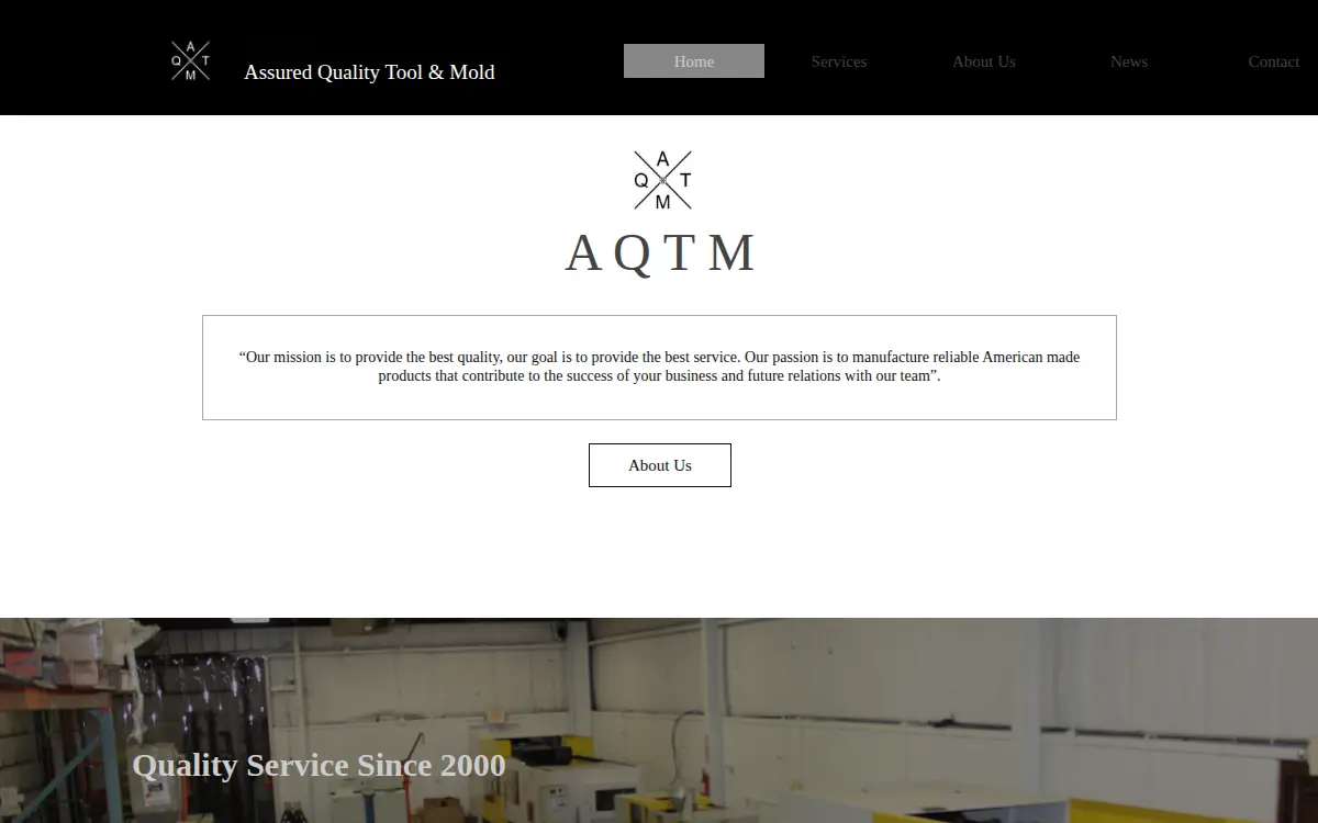Homepage of Assured Quality Tool & Mold, INC.