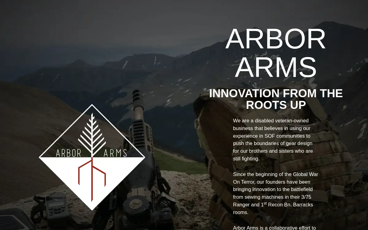 Homepage of Arbor Arms Manufacturing LLC
