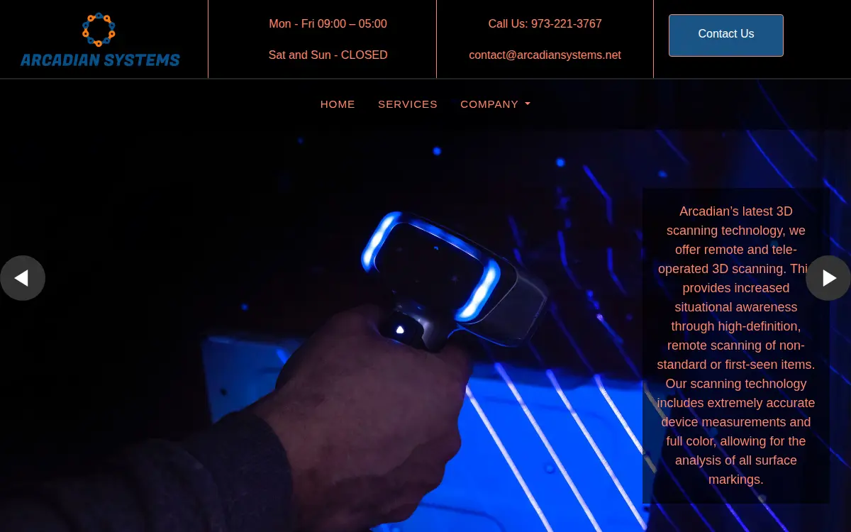 Homepage of Arcadian Systems LLC